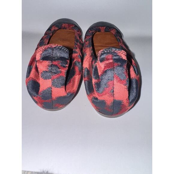 LANVIN Paris Women’s 6 Black Red Leopard Print Lambskin Fabric Ballet Flats EUC - Picture 4 of 11
